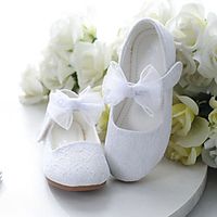 Girls' Flats Comfort Flower Girl Shoes Princess Shoes Lace Little Kids(4-7ys) Daily Party  Evening Pearl Flower White Pink Spring Summer Lightinthebox - thumbnail