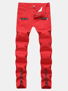 Mens Zipper Jeans