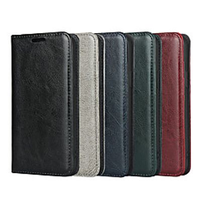 Phone Case For Apple Full Body Case Leather Flip iPhone 12 Pro Max 11 SE 2020 X XR XS Max 8 7 6 iPhone 11 iPhone 11 Pro iPhone 11 Pro Max Card Holder Shockproof Flip Solid Color PU Leather miniinthebox