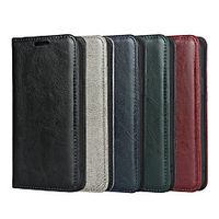 Phone Case For Apple Full Body Case Leather Flip iPhone 12 Pro Max 11 SE 2020 X XR XS Max 8 7 6 iPhone 11 iPhone 11 Pro iPhone 11 Pro Max Card Holder Shockproof Flip Solid Color PU Leather miniinthebox - thumbnail
