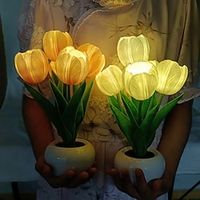 LED Tulip Night Light Atmosphere Light Simulation Bouquet Light Instagram Bedroom Dormitory Bedhead Table Light Decoration Sleep Light Lightinthebox