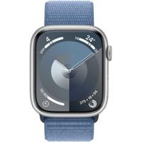 Apple Watch Series 9 GPS| 41mm |Silver Aluminum Case with Winter Blue Sport Loop