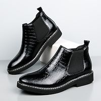 Men's Boots Chelsea Boots Dress Shoes Vintage Business Outdoor Daily PU Warm Comfortable Slip Resistant Booties  Ankle Boots Loafer Black Fall Winter Lightinthebox - thumbnail