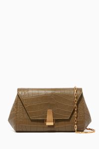 Mini BV Angle Crocodile Leather Bag