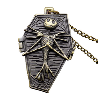 Vintage Skull Box Pocket Watch