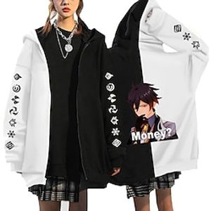 Inspired by Genshin Impact Zhongli Hoodie Cartoon Manga Anime Classic Street Style Outerwear For Men's Women's Unisex Adults' Hot Stamping 100% Polyester Lightinthebox