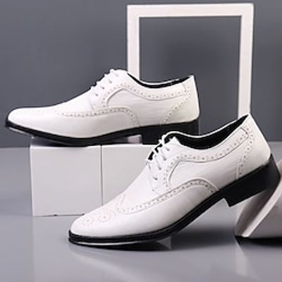 Men's Oxfords Derby Shoes Brogue Dress Shoes Wingtip Shoes Business British Wedding Party Evening PU Lace-up Black White Brown Spring Fall Lightinthebox Men's Oxfords Derby Shoes Brogue Dress Shoes Wingtip Shoes Business British Wedding Party Evening PU Lace-up Black White Brown Spring Fall Lightinthebox