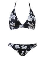 Halter Gather Printed Sexy Triangle Bikini