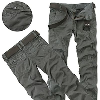 Men's Cargo Pants Cargo Trousers Pocket Plain Comfort Breathable Outdoor Daily Going out Fashion Casual Black Dark Gray Lightinthebox