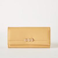 Sasha Solid Flap Wallet with Snap Button Closure