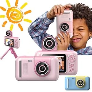 Kids Digital Camera with Flip Lens Children Video Camcorder Christmas Toy Birthday Gifts with Tripod 2.4in Screen 32G MMC Card for 3-10 Year Lightinthebox