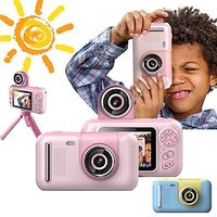 Kids Digital Camera with Flip Lens Children Video Camcorder Christmas Toy Birthday Gifts with Tripod 2.4in Screen 32G MMC Card for 3-10 Year Lightinthebox - thumbnail