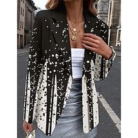 Women's Blazer Abstract Print Blazer Formal Office Business Causal Jacket Party Fashion Spring Outerwear Summer Lightinthebox - thumbnail