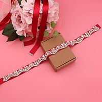 Satin Tulle Wedding Party Evening Sash With Imitation Pearl Belt Appliques Women's Sashes Lightinthebox Satin Tulle Wedding Party Evening Sash With Imitation Pearl Belt Appliques Women's Sashes Lightinthebox
