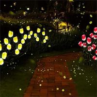 Solar LED Light Outdoor Tulip Rose Flower Lamp Outdoor Solar Landscape Lights Garden Decor Lawn Lamp Waterproof Garden Lights 1PC Lightinthebox