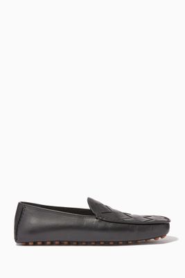 Douglas Intrecciato Leather Slippers