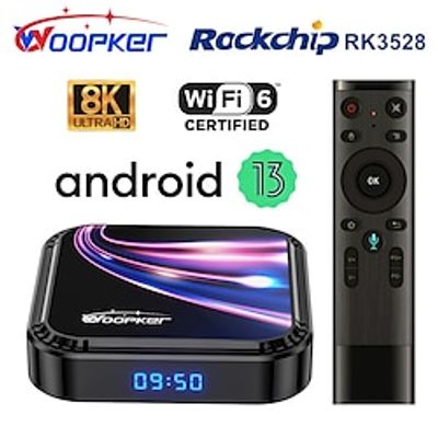 Woopker 2023 Android 13 TV Box K52 Rockchip RK3528 Smart TVBox Support 8K Wifi6 BT5.0 YouTube Google Voice Assistant Set Top Box Lightinthebox