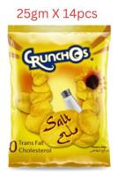 Crunchos Salted Natural Potatoes 25g- Carton Of 14 Packs (UAE Delivery Only)