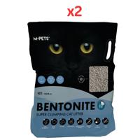 M-Pets Super Clumping Bentonite Cat Litter Baby Powder Scented 10L (Pack of 2)