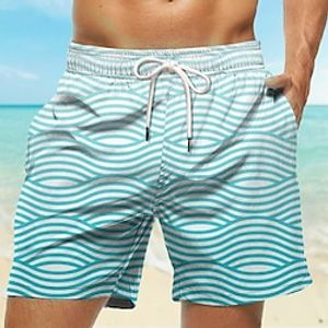 Men's Board Shorts Swim Shorts Swim Trunks Drawstring with Mesh lining Elastic Waist Lines  Waves Quick Dry Short Holiday Beach Hawaiian Casual Red Blue Micro-elastic Lightinthebox