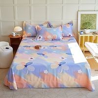 100% Cotton 1 Pc Valentine'S Day Flat Sheet Single Piece Love Style Pink Flat Sheet Cotton Sanding Style Bed Sheet Double Bed Bed Sheet(Without Pillowcase) Lightinthebox - thumbnail