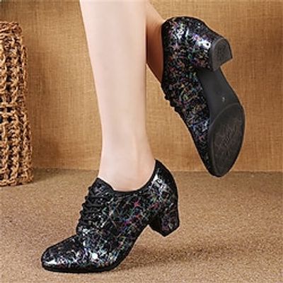 Women's Latin Shoes Modern Shoes Line Dance Performance Training Party Fashion Party / Evening Professional Low Heel Black miniinthebox Women's Latin Shoes Modern Shoes Line Dance Performance Training Party Fashion Party / Evening Professional Low Heel Black miniinthebox