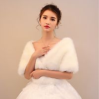 Shawls Faux Fur Wedding / Party / Evening Women's Wrap With Smooth / Fur miniinthebox - thumbnail