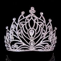 Bride Rhinestone Crystal Crown Pageant Tiara Comb Princess Queen Wedding Bridal Party Headpiece