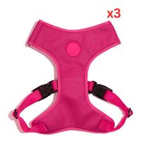 Zee.Dog Pink Led Adjustable Air Mesh Harness Large (Pack of 3)