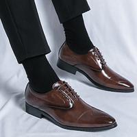 Men's Oxfords Brogue Dress Shoes Fashion Boots Walking Business British Gentleman Wedding Office Career Party Evening Synthetic leather Comfortable Lace-up Black Brown Spring Lightinthebox