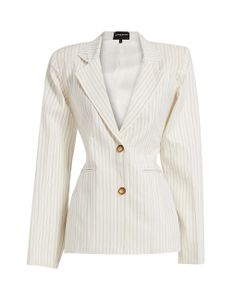 Stripe Blazer W/ Rope Tied On Sleeve Stripe Blazer W/ Rope Tied On Sleeve