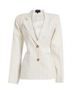 Stripe Blazer W/ Rope Tied On Sleeve