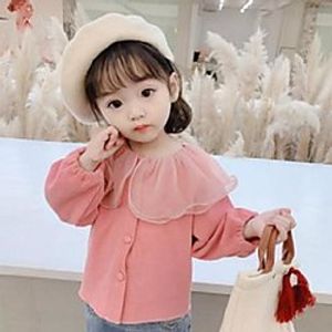 Kid's Girls' Sweater  Cardigan Blushing Pink Grey Solid Color Cute 1-3 Years  Cotton Lightinthebox