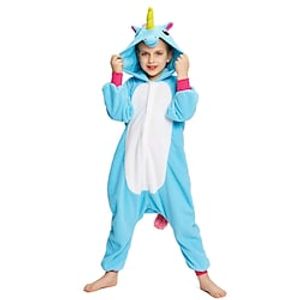 Kid's Baby Kigurumi Pajamas Unicorn Pony Unicorn Onesie Pajamas Flannel Toison Cosplay For Boys and Girls Christmas Animal Sleepwear Cartoon Festival / Holiday Costumes / Leotard / Onesie miniinthebox
