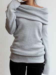 Casual Multi-Way Plain Sweatshirt