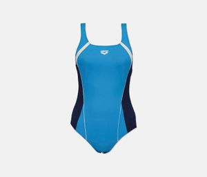 Womens Mascot High One Piece Swimsuit  Blue Combo