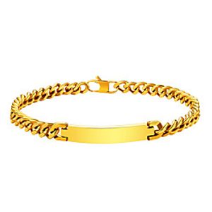 Personalized Customized Women's Chain Necklace Necklace Stainless Steel Line Shape Golden Silver Black Lightinthebox