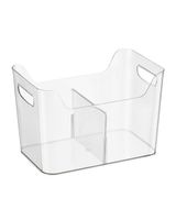 iDesign Large Divided Freezer Bin Clear