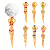 Golf Beauty Tees 5pcs 5 Pieces Golf Accessories Durable Plastic For Intermediate Golf Training Competition Random Color miniinthebox - thumbnail