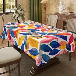 Whirlpool Print Rectangle Tablecloth Waterproof Rectangular Table Cloth for Kitchen Dining Lightinthebox