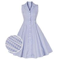 Retro Vintage 1950s Vintage Dress Cocktail Dress Swing Dress Flare Dress Audrey Hepburn Women's Cosplay Costume Masquerade Party  Evening Dress Lightinthebox - thumbnail