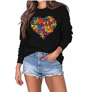 Women's Sweatshirt Pullover Graphic Prints Print Daily Sports Holiday Hot Stamping Basic Casual Hoodies Sweatshirts  Wine Red Green Black miniinthebox