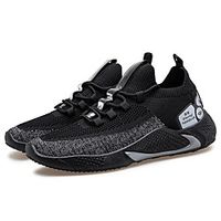 Men's Trainers Athletic Shoes Sporty Casual Athletic Walking Shoes Tissage Volant Black / Red Black / Yellow Black Fall Spring miniinthebox - thumbnail