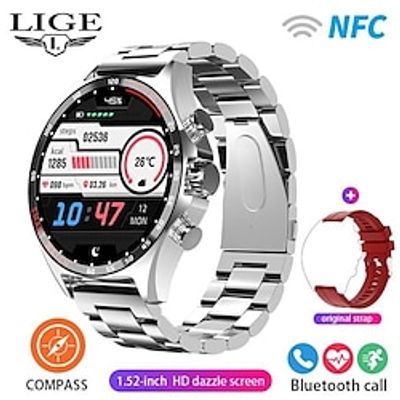 LIGE GPS Smart Watch for Men with Bluetooth Call ReceiveDial, Fitness Tracker 1.58 HD Full Touch Screen Smartwatch with Heart RateBlood Pressure Monitor, IP68 Waterproof Sport Watch for Android iOS Lightinthebox