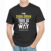 Men's Unisex Tee T shirt Hot Stamping Text Graphic Prints Plus Size Print Short Sleeve Casual Tops 100% Cotton Basic Designer Big and Tall White Black Blue Lightinthebox - thumbnail