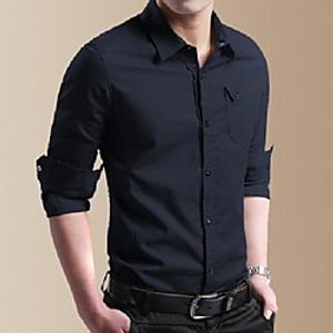 Men's Hiking Shirt  Button Down Shirts Fishing Shirt Long Sleeve Jacket Shirt Top Outdoor Quick Dry Lightweight Breathable Sweat wicking Autumn  Fall Spring Summer Navy Wine ArmyGreen Fishing Lightinthebox