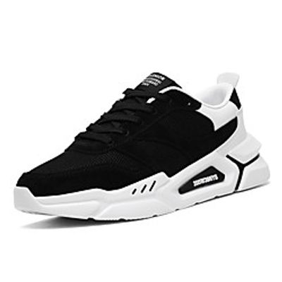 Men's Trainers Athletic Shoes Sporty Daily Running Shoes Mesh Breathable Black  White Black  Red Light Grey Color Block Spring Summer Lightinthebox