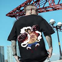 One Piece Monkey D. Luffy Cosplay Costume T-shirt Cartoon Print Harajuku Graphic Kawaii T-shirt For Men's Women's Adults' Hot Stamping Street Casual Daily Lightinthebox