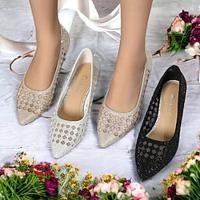 Women's Heels Wedding Shoes Dress Shoes Wedding Party Rhinestone Kitten Heel Low Heel Pointed Toe Elegant Microbial Leather Loafer Silver Black Gold Lightinthebox