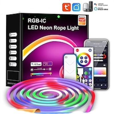 Wifi Control 12V 5M RGB Flexible DIY Neon Smart Led Strip 500cm Led Strip 300 Blubs Lights Bluetooth Color USB Changeable miniinthebox